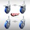 Service Caster 5 Inch SS Blue Poly Swivel 3/8 Inch Threaded Stem Caster Total Lock Brake, 2PK SSTSTTL20S514-PPUB-BLUE-381615-2-S-2 - alternate 2